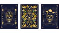 Calaveras de Azúcar Blue Edition Playing Cards Printed by USPCC