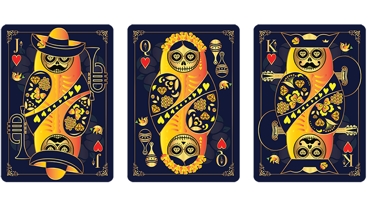 Calaveras de Azúcar Blue Edition Playing Cards Printed by USPCC