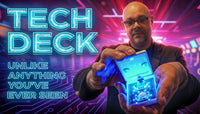 Tech Deck by Craig Petty 
Tech Deck is a kicker ending for your favorite card magic. This high-quality block features a magnetic closure and a reed switch-activated circuit board
