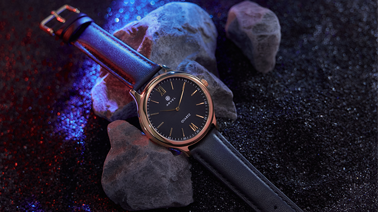 IARVEL WATCH (Gold Watchcase Black Dial) by Iarvel Magic and Bluether Magic