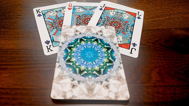 Bicycle Kaleidoscope Blue Playing Cards