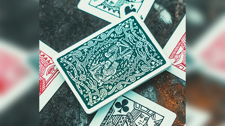 JT Crown (Green) Playing Cards by Joker and the Thief