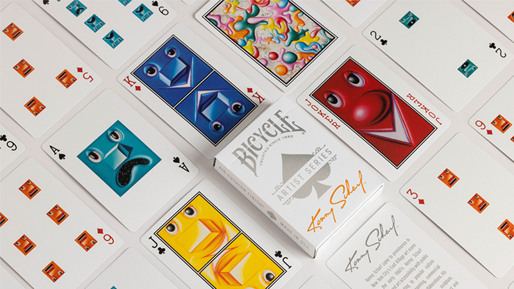 Bicycle Kenny Scharf Purple/Orange Box Set by US Playing Cards