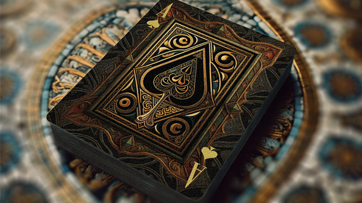 The Spirit of Cubism (Dark Black) Playing Cards