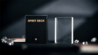 Spirit Deck by TCC, showing a transparent deck-sized block beside its black box with gold lettering.