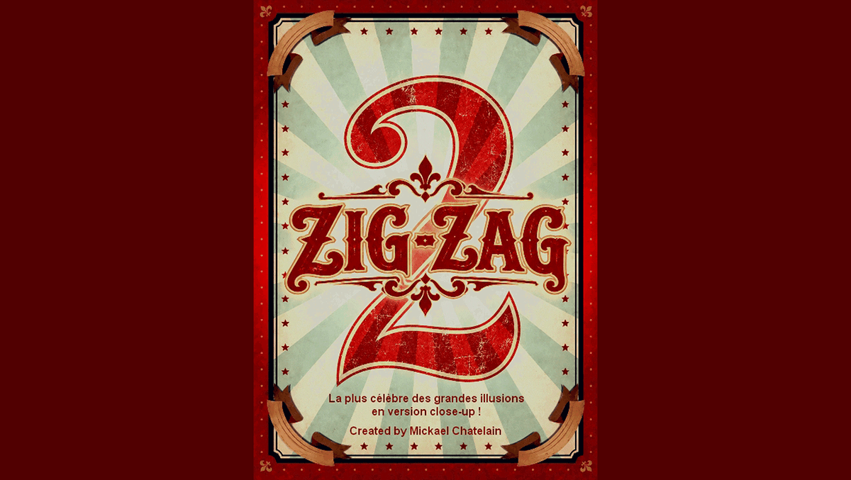 Zig Zag 2 by Mickael Chatelain promotional artwork with vintage red lettering and a large numeral two