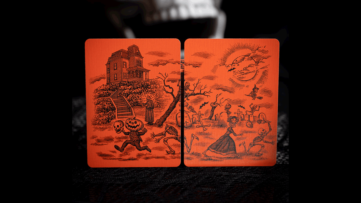 OCTOBER V2 PUMPKIN ORANGE PLAYING CARDS
