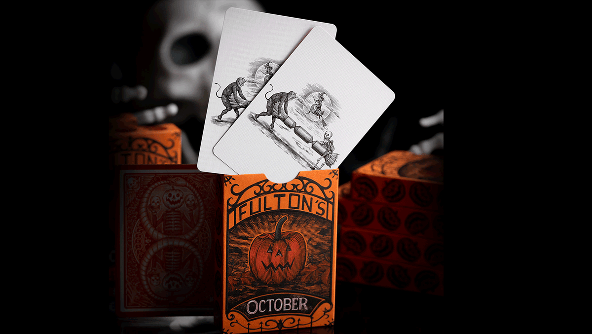 OCTOBER V2 PUMPKIN ORANGE PLAYING CARDS