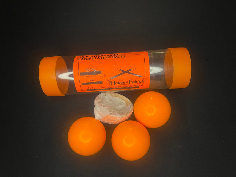 FAKINI 2 INCH MANIPULATION BALLS WITH SHELL ORANGE 3 BALLS AND SHELL ONLY 1 SET OF THESE