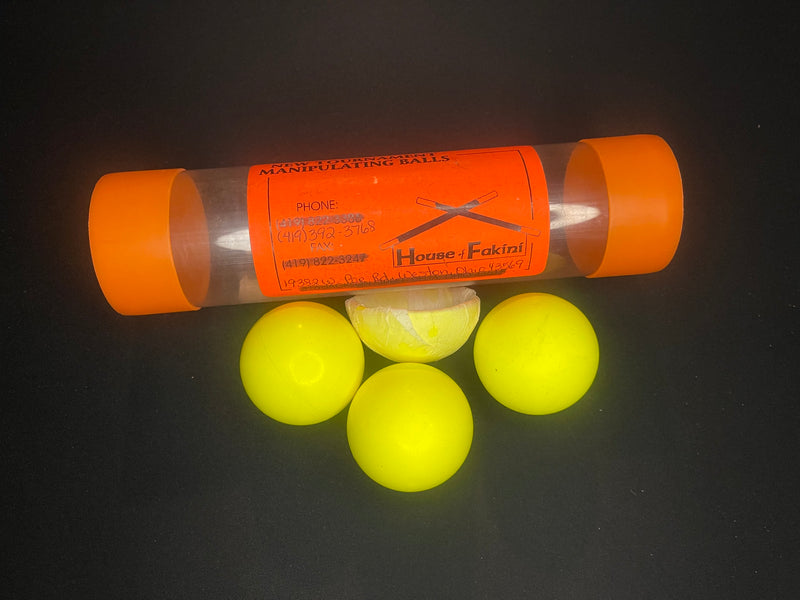 FAKINI 1 3/4 " MANIPULATION BALLS WITH SHELL YELLOW 3 BALLS AND SHELL ONLY 1 SET OF THESE