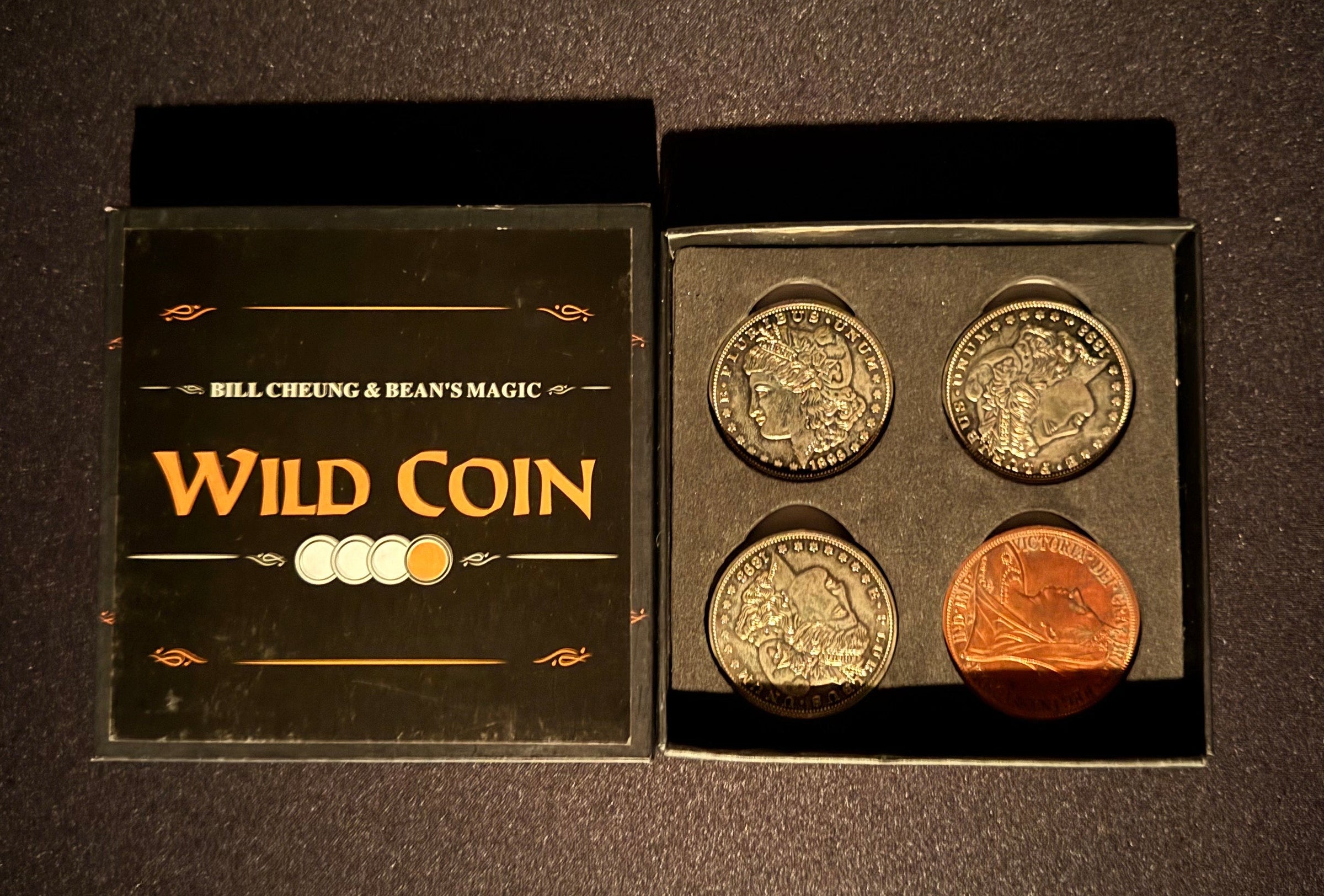 WILD COINS (Gimmicks and Online Instructions) by ChiNam Leung, Bean's Magic