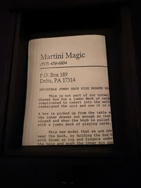 Magic JUMBO Drawer Box! Vintage Magic by Martini Magic! Brand New