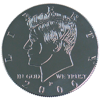 Kennedy Palming Coin (Half Dollar Sized) by You Want It We Got It - Trick