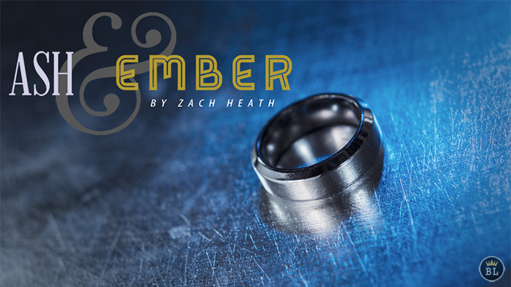 Ash and Ember Silver Beveled Size 9 (2 Rings) by Zach Heath - Trick