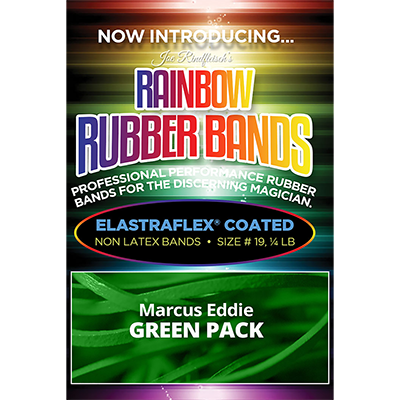 Joe Rindfleisch's Rainbow Rubber Bands (Marcus Eddie - Green Pack ) by Joe Rindfleisch - Trick