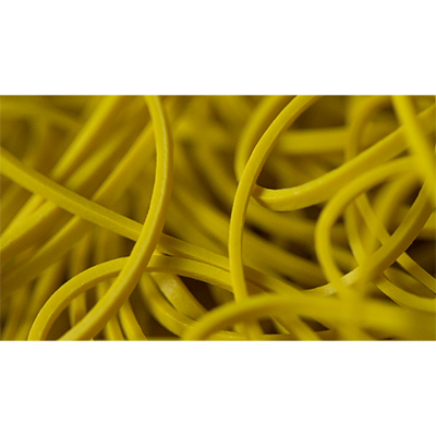 Joe Rindfleisch's Rainbow Rubber Bands (Russell Leeds -Yellow ) by Joe Rindfleisch - Trick