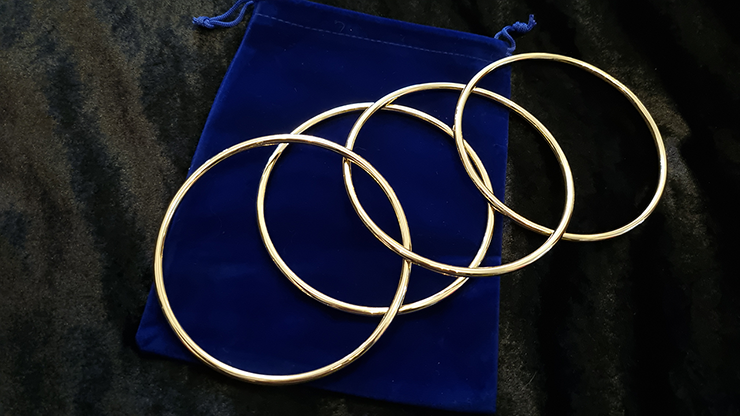 Close Up Linking Rings GOLD (BLUE BAG) (Gimmicks & DVD, SPANISH and English) by Matthew Garrett - Trick