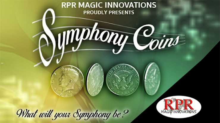 Symphony Coins (US Quarter) Gimmicks and Online Instructions by RPR Magic Innovations - Trick