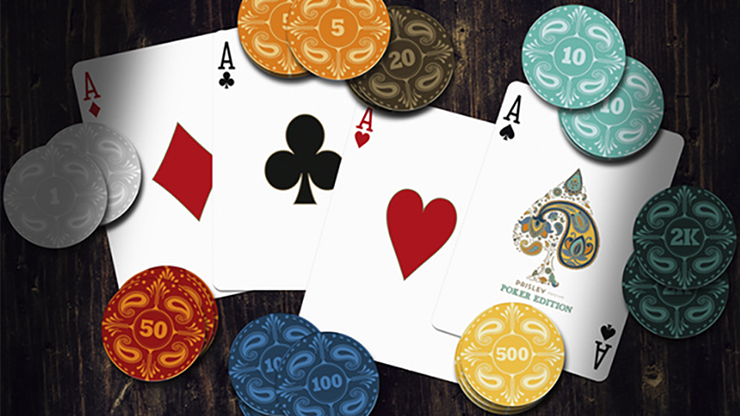 Paisley Poker Red Playing Cards by by Dutch Card House Company