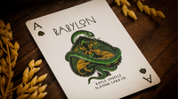 Babylon (Forest Green) Playing Cards by Riffle Shuffle