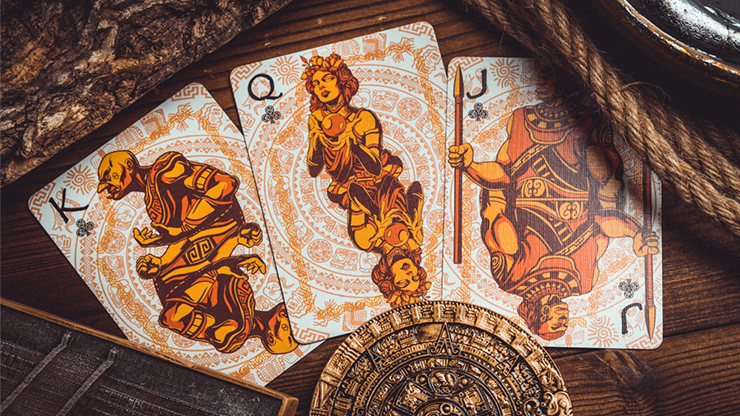 Gilded Maya Sun Playing Cards