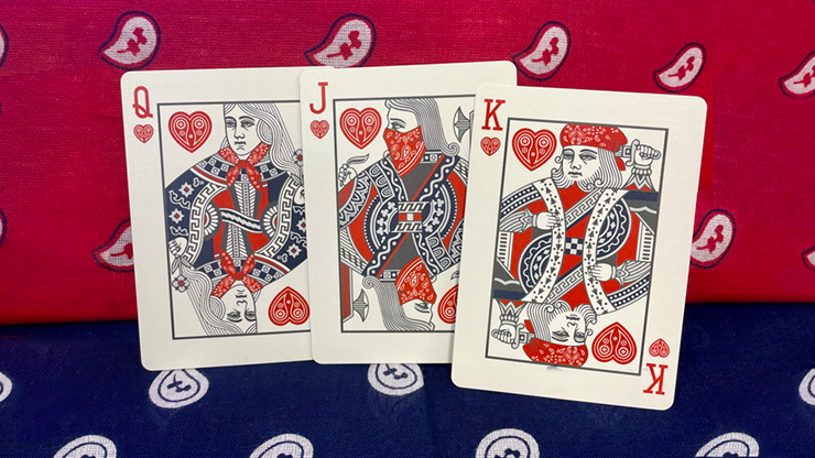 Gilded Bicycle Bandana (Red) Playing Cards