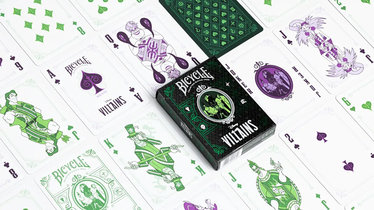 Bicycle Disney Villains (Green) by US Playing Card Co.