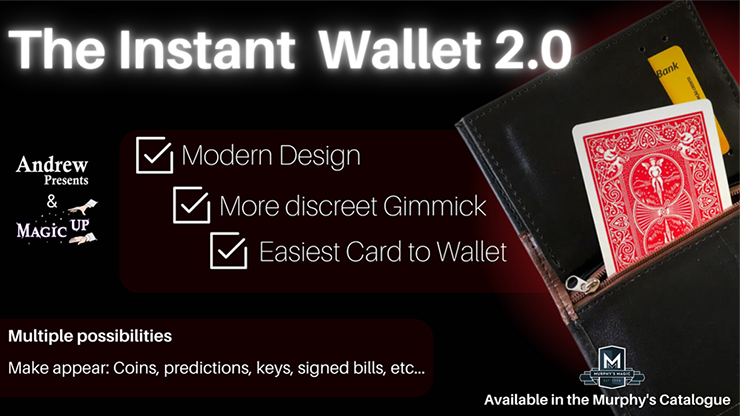 INSTANT WALLET 2.0 (Red) by Andrew and Magic UP