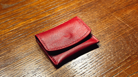 The Cowhide Coin Wallet (Red) by Bacon Magic - Trick