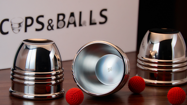 Cups and Balls Set (Stainless-Steel With Black Matt Inner) by Bluether Magic and Raphael