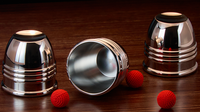 Cups and Balls Set (Stainless-Steel With Black Matt Inner) by Bluether Magic and Raphael