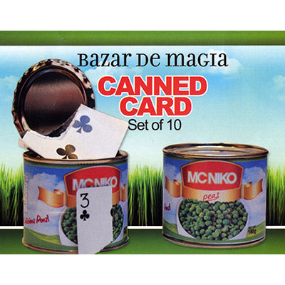 Canned Card (Red) ( Set of 10 Cans )by Bazar de Magia - Trick