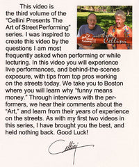 Cellini Art Of Street Performing Volume 3 - DVD