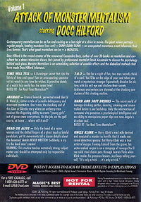 Docc Hilford: Attack Of Monster Mentalism Volume 1 - DVD