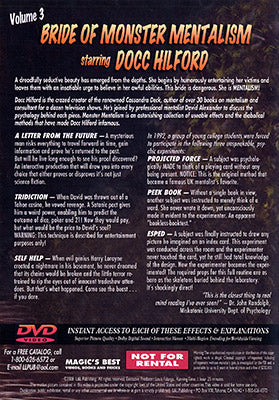 Docc Hilford: Bride Of Monster Mentalism Volume 3 - DVD