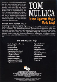 Expert Cigarette Magic Made Easy - Vol.1 by Tom Mullica - DVD