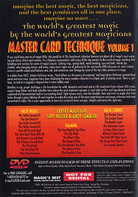 World's Greatest Magic: Master Card Technique Volume 1 - DVD